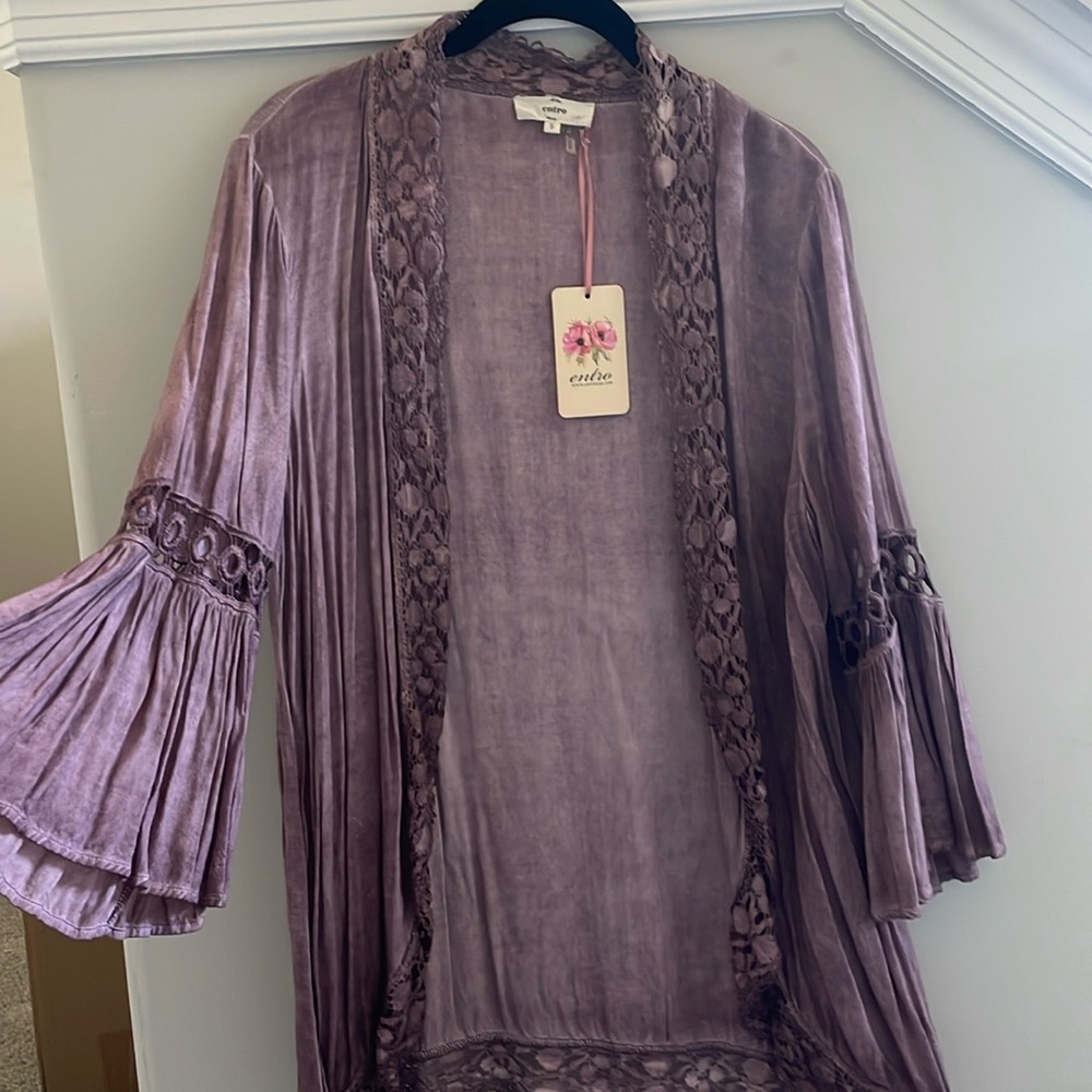 NWT entro dusty purple boutique cardigan